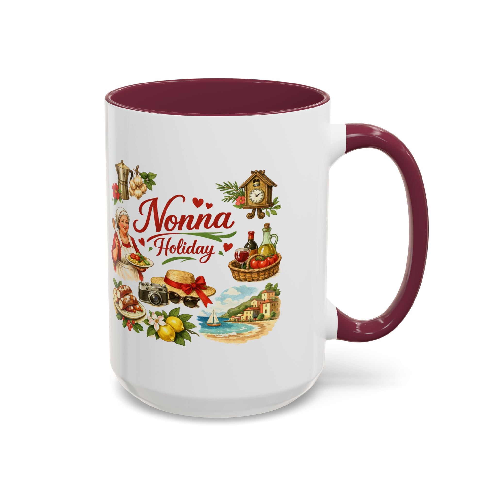 Nonna Holiday mug | Italian grandma kitchen design, vintage food icons