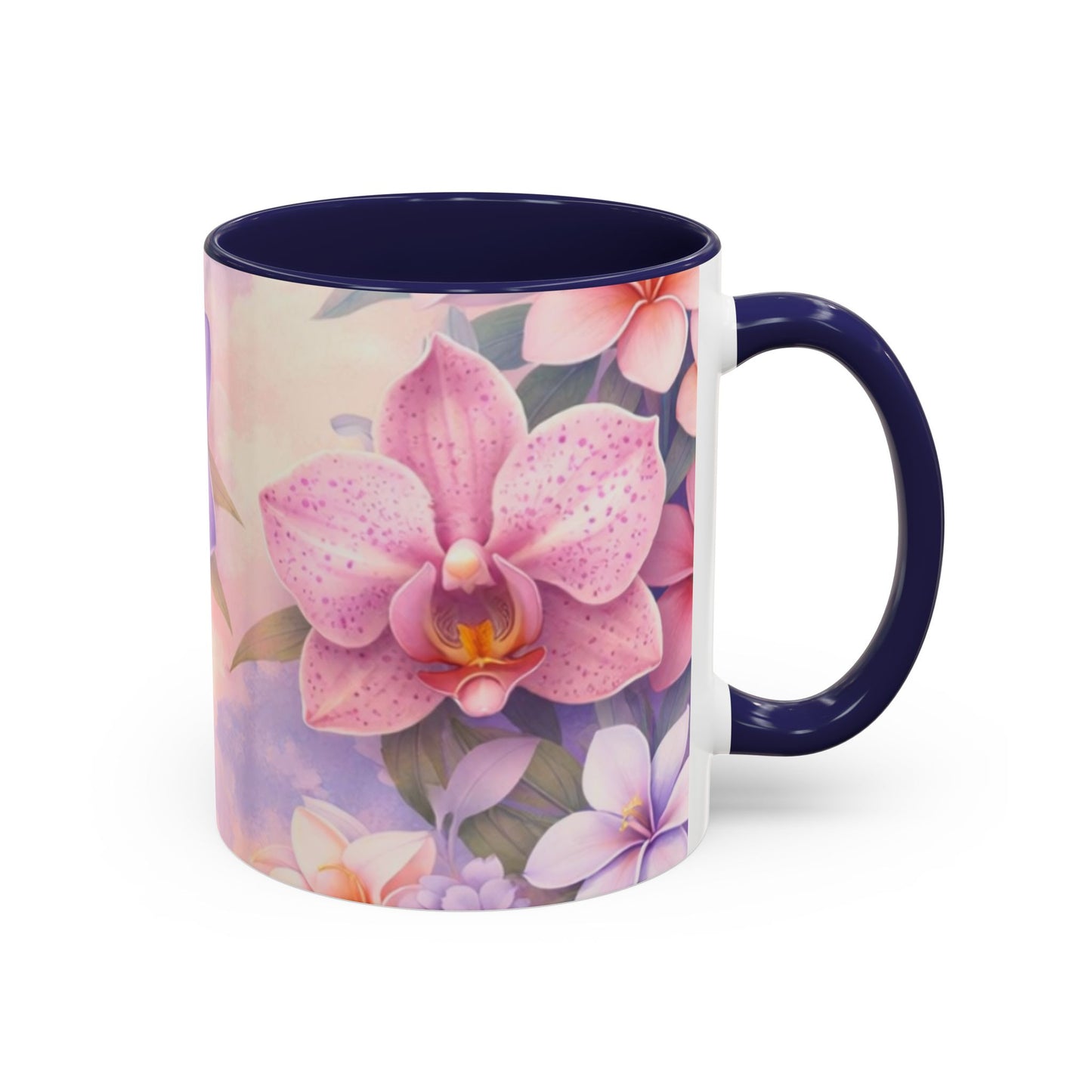 Tropical Orchid Floral Mug | Accent Coffee Mug 11oz 15oz