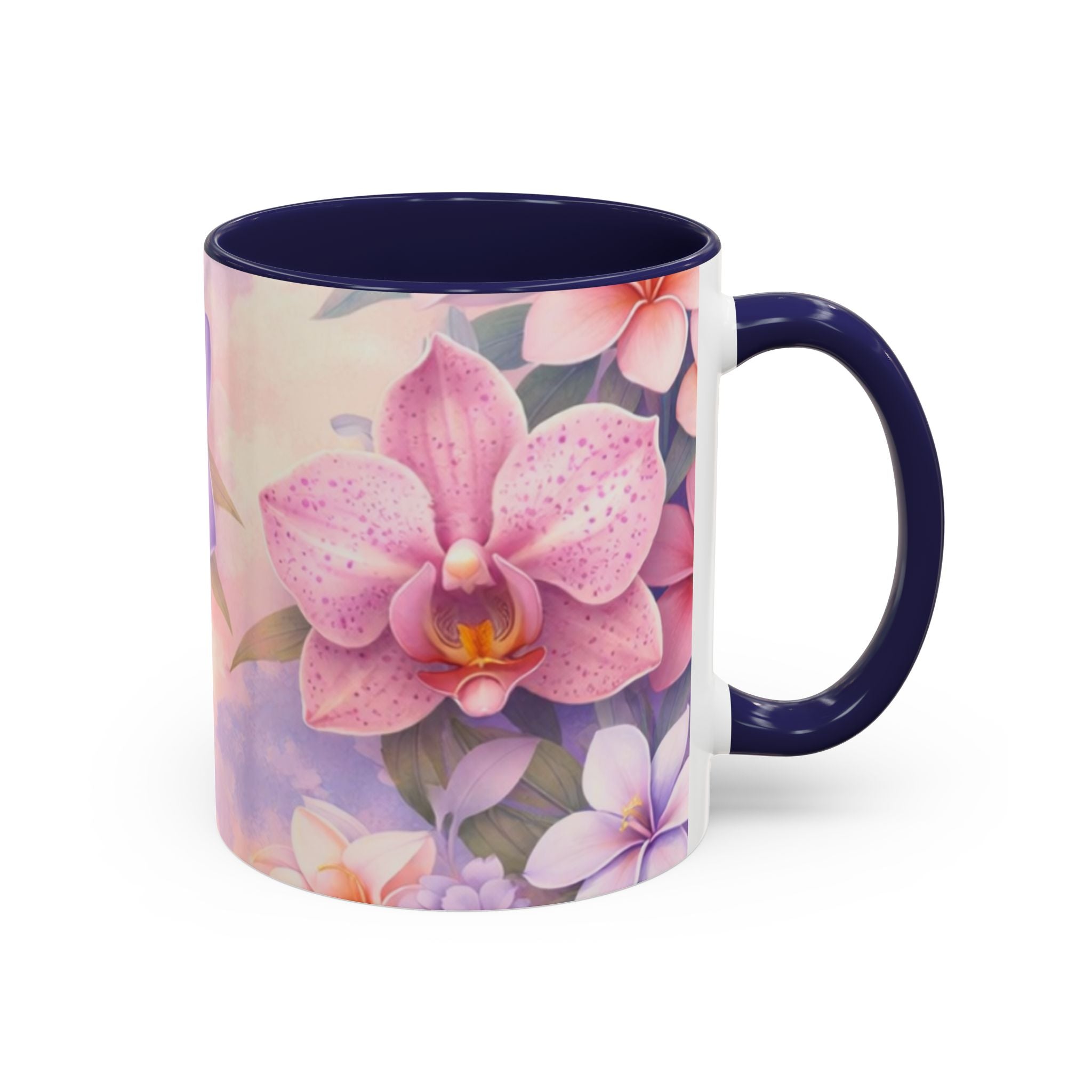 Tropical Orchid Floral Mug | Accent Coffee Mug 11oz 15oz