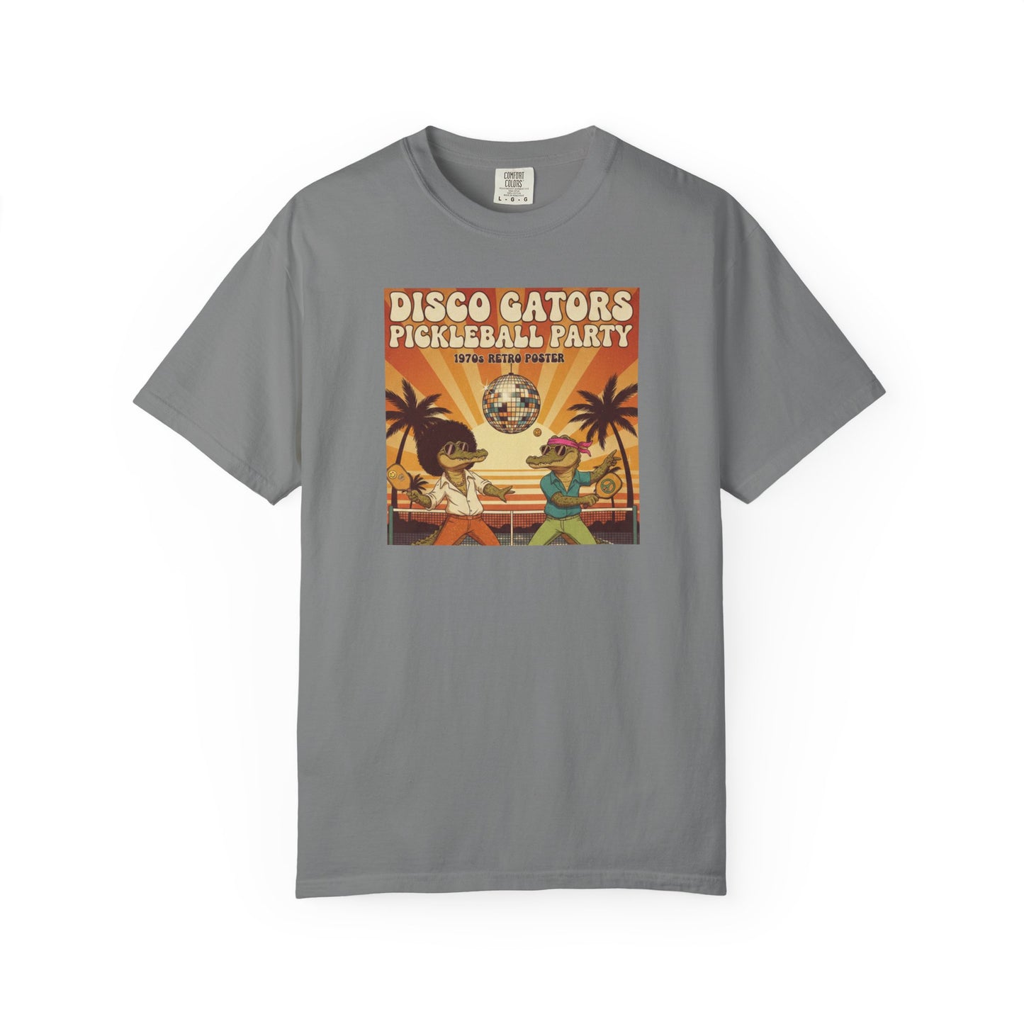 Disco Gators Pickleball Party T-shirt | Retro Beach Players, Let's Get Picklin'