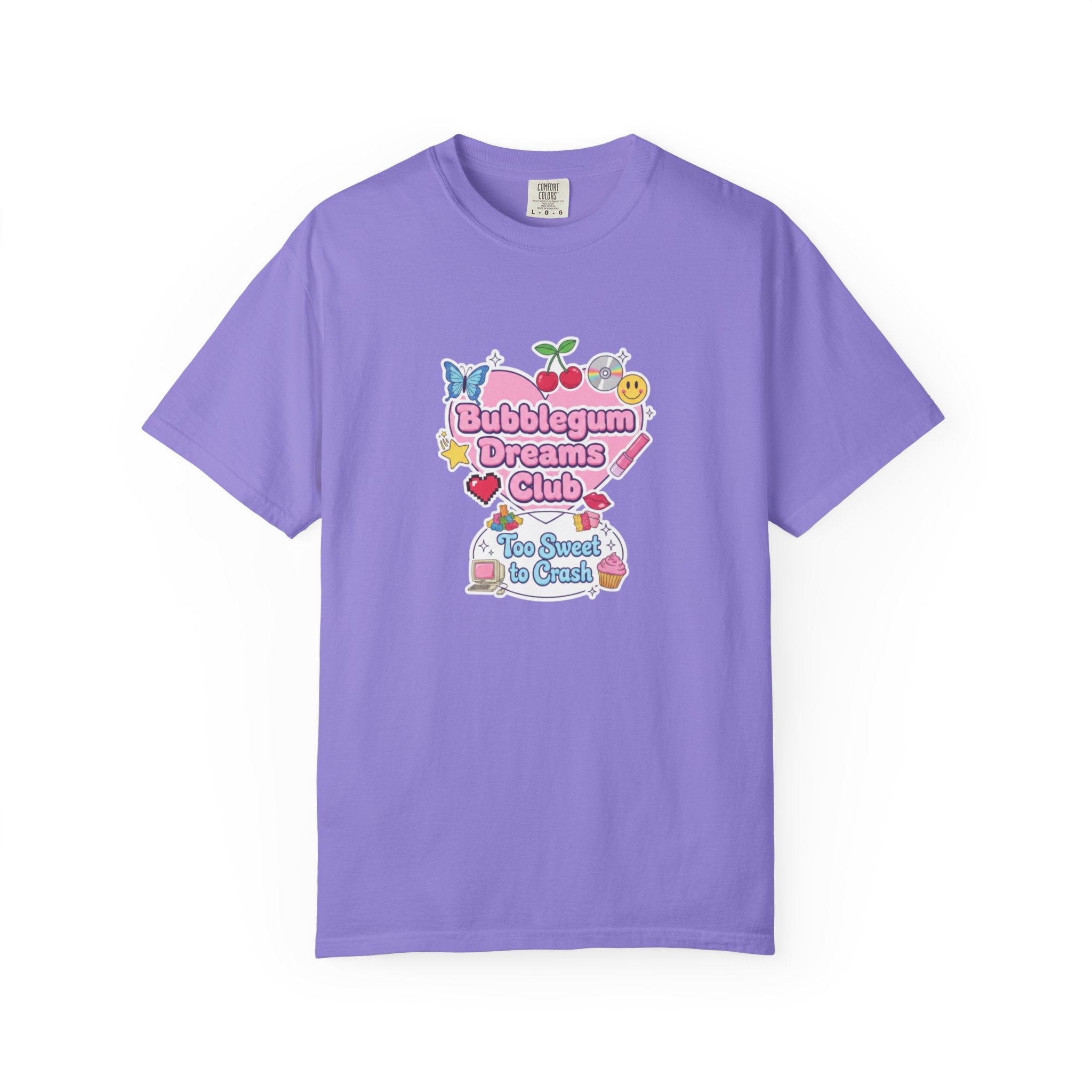 Bubblegum Dreams Club T-shirt | Pastel Hearts, Cute Kawaii Graphic