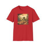 Jurassic Pickleball Club | Retro Tropical Dino Illustration T-Shirt