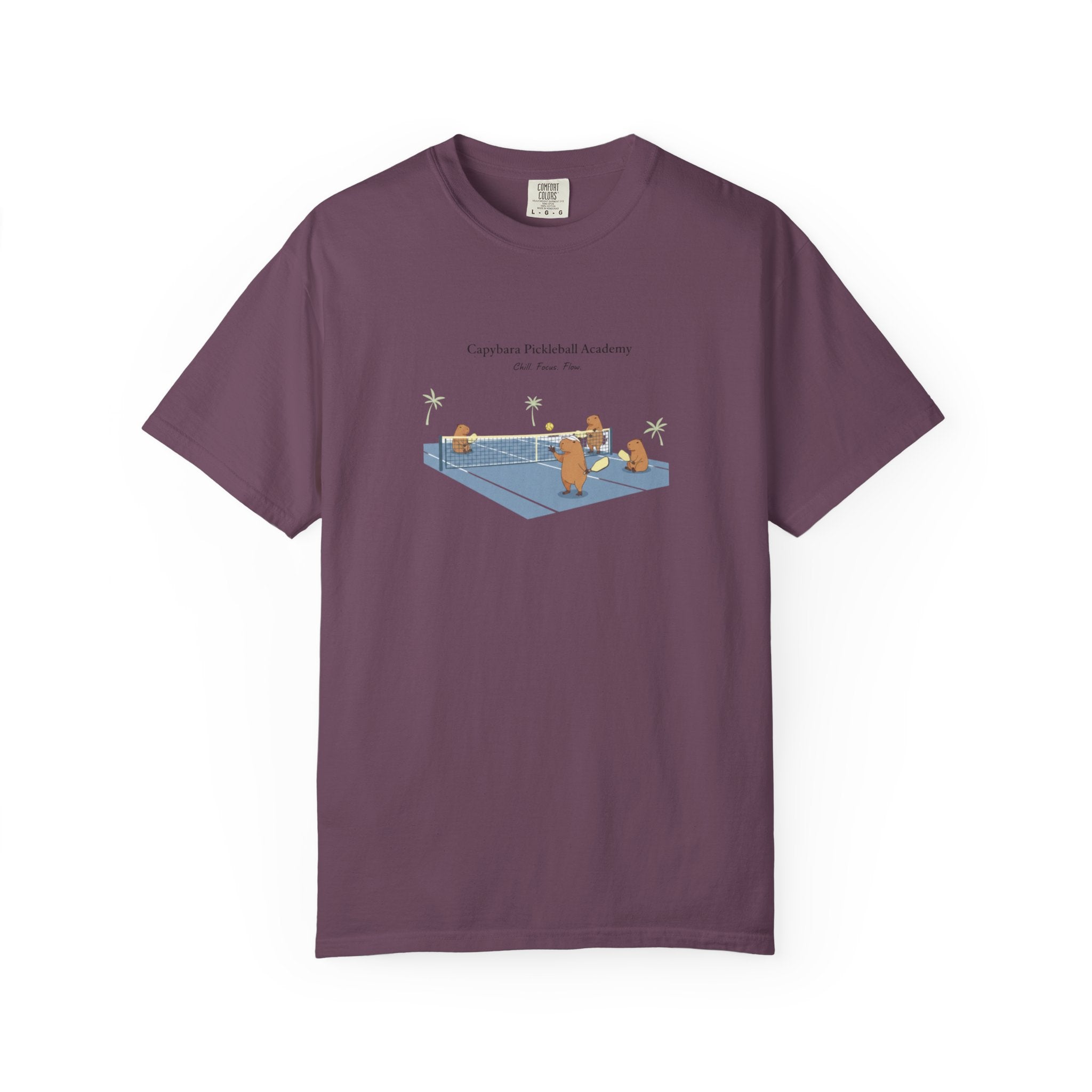 Capybara Pickleball Academy T-shirt | Capybara Cartoon Pickleball Design