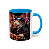 Cyberpunk Sushi Cat Mug | 11oz 15oz Ceramic Coffee Cup