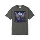 Melodic Mixer DJ Cat T-shirt | Neon Retro Music Party