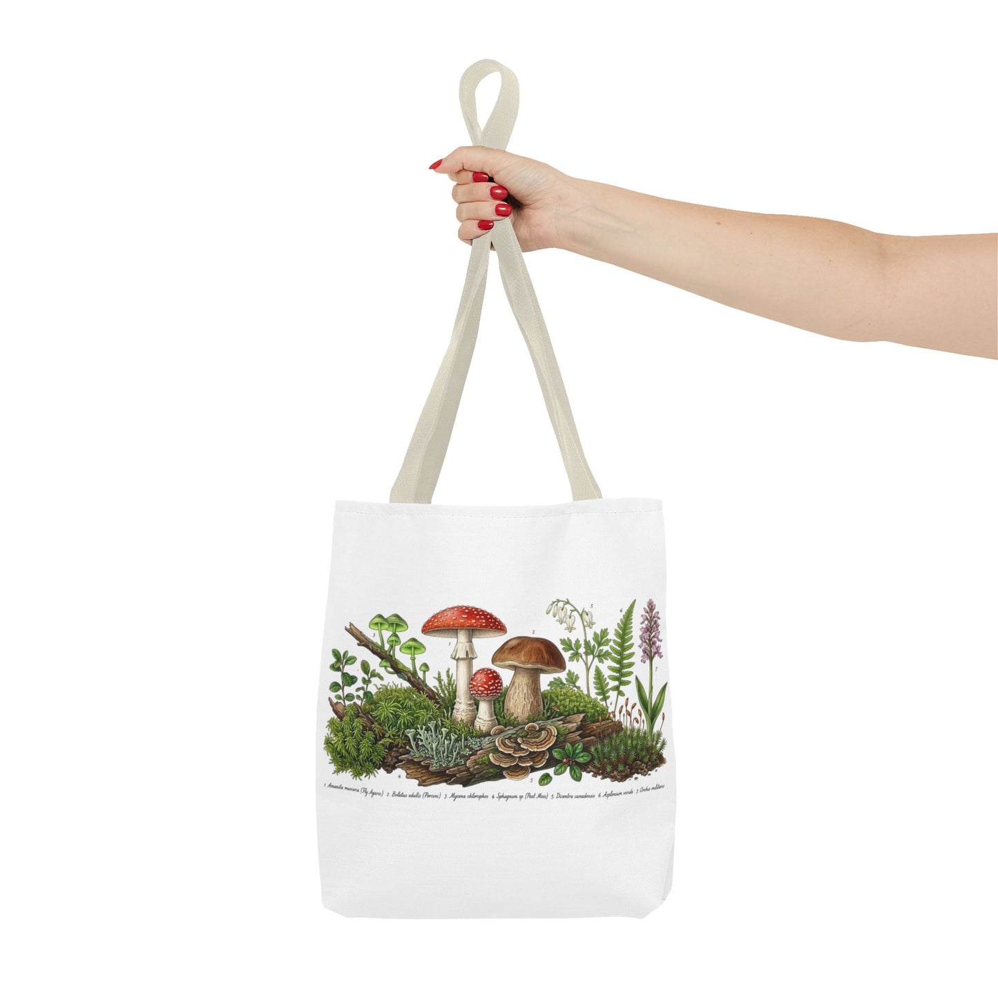Vintage Mushroom Wildflower Specimen Study Tote Bag