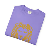 Golden Lion Head T-shirt | Minimal Animal Graphic Tee