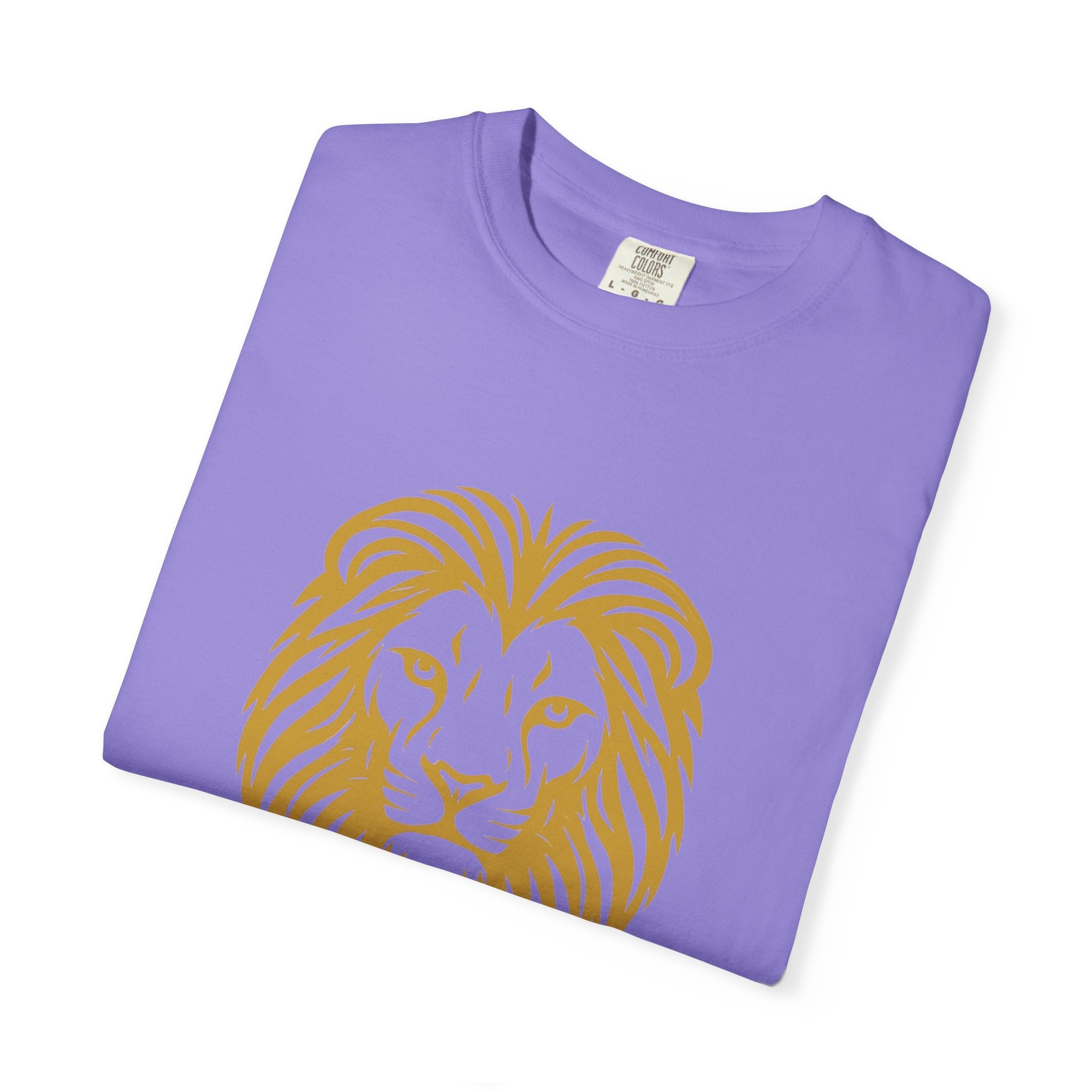 Golden Lion Head T-shirt | Minimal Animal Graphic Tee