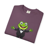 Funny Tuxedo Frog T-shirt | Frog on Lily Pad Amphibian Design