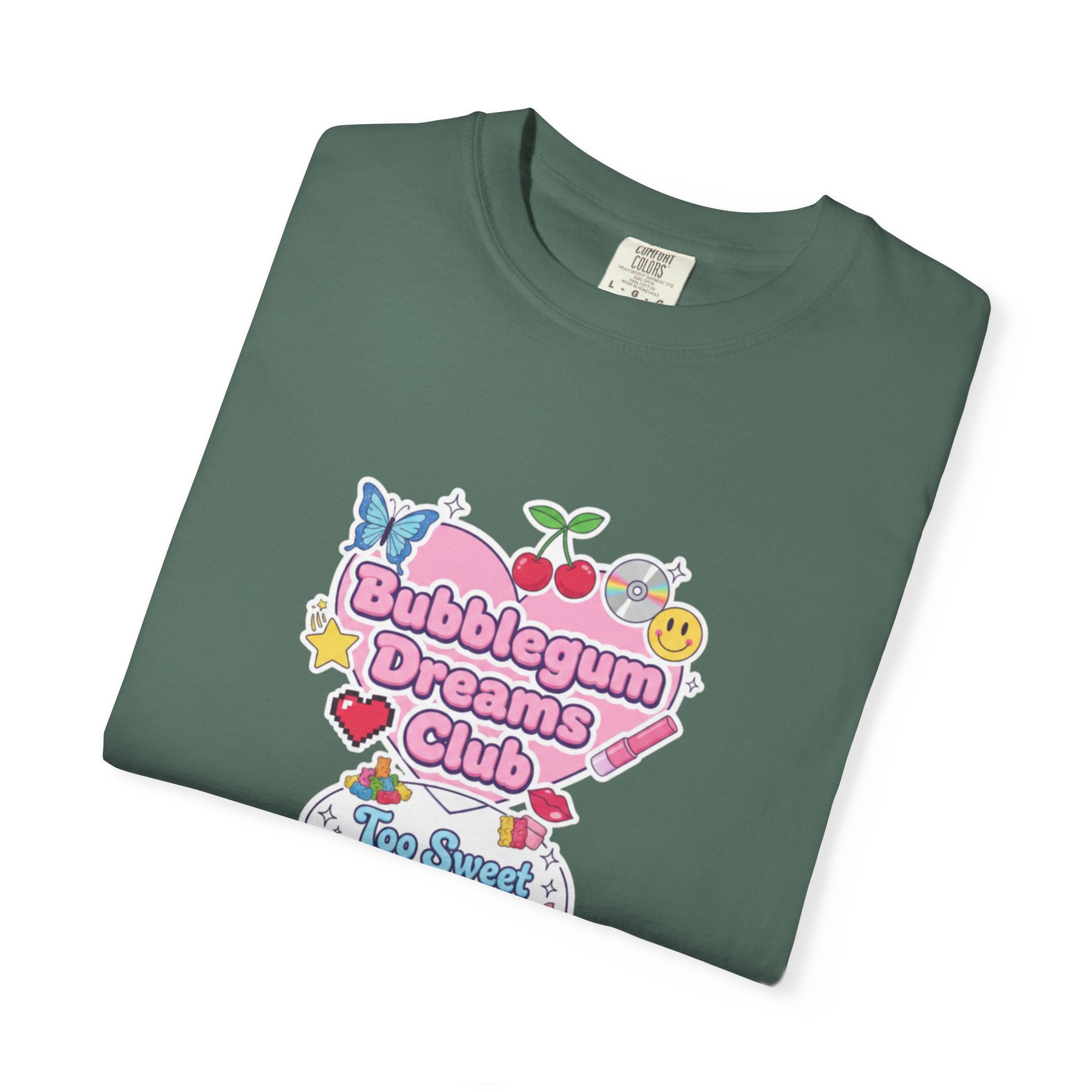 Bubblegum Dreams Club T-shirt | Pastel Hearts, Cute Kawaii Graphic