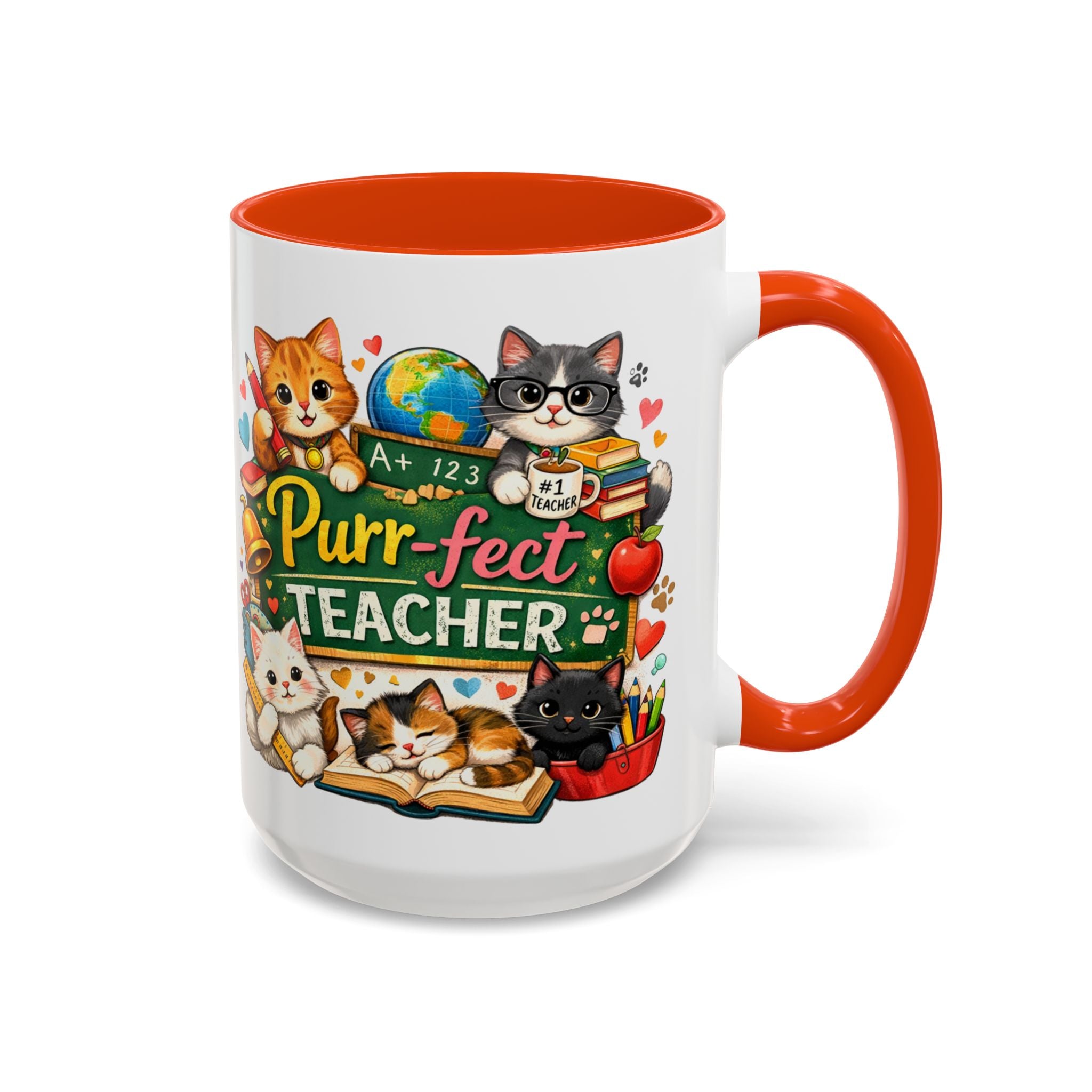 Purr-fect Teacher Mug | Cat Classroom Design, 11oz or 15oz
