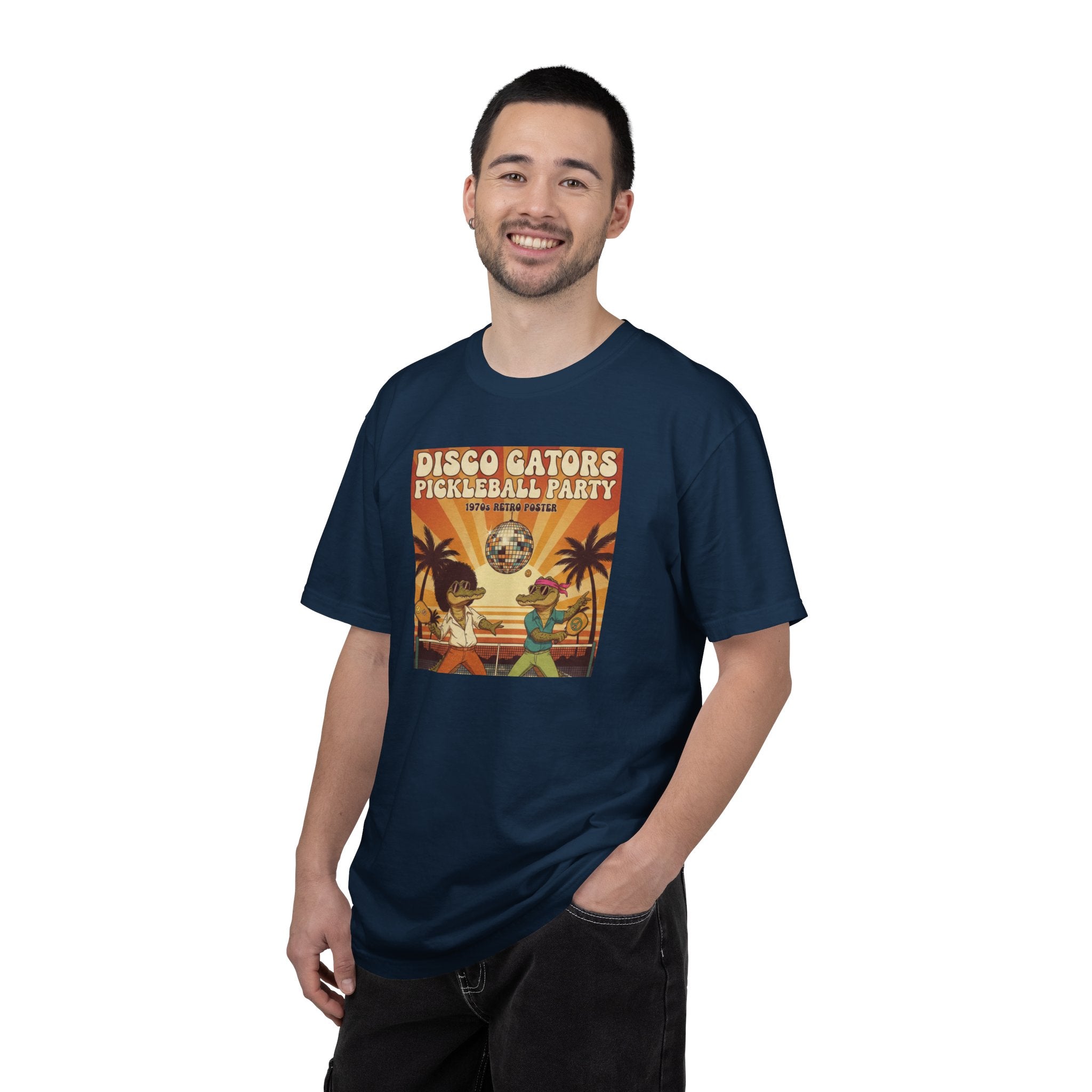 Disco Gators Pickleball Party T-shirt | Retro Beach Players, Let's Get Picklin'