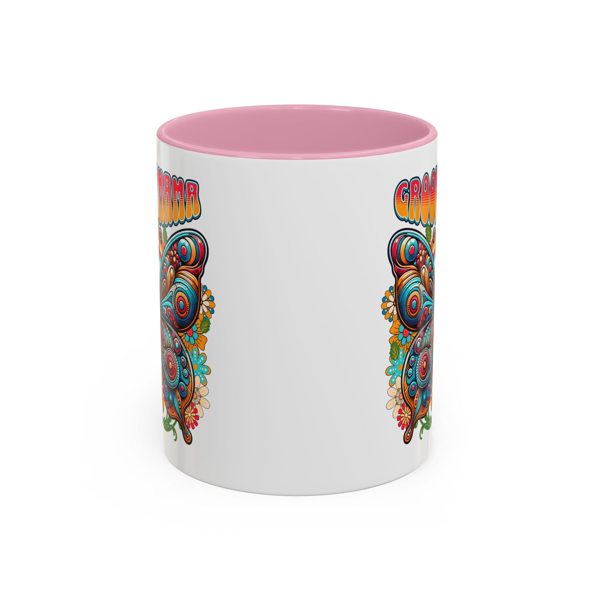 Groovy Mama Butterfly Mug | Retro Psychedelic Floral Design