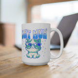 Cool Cat Mom Sunglasses Kitty Mug 15oz | Stars Kitten Pet Ceramic