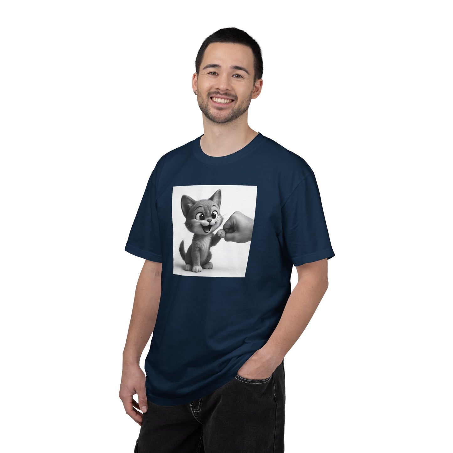 Kitten Fist Bump T-shirt | Cute Kitty Paw Bump Design