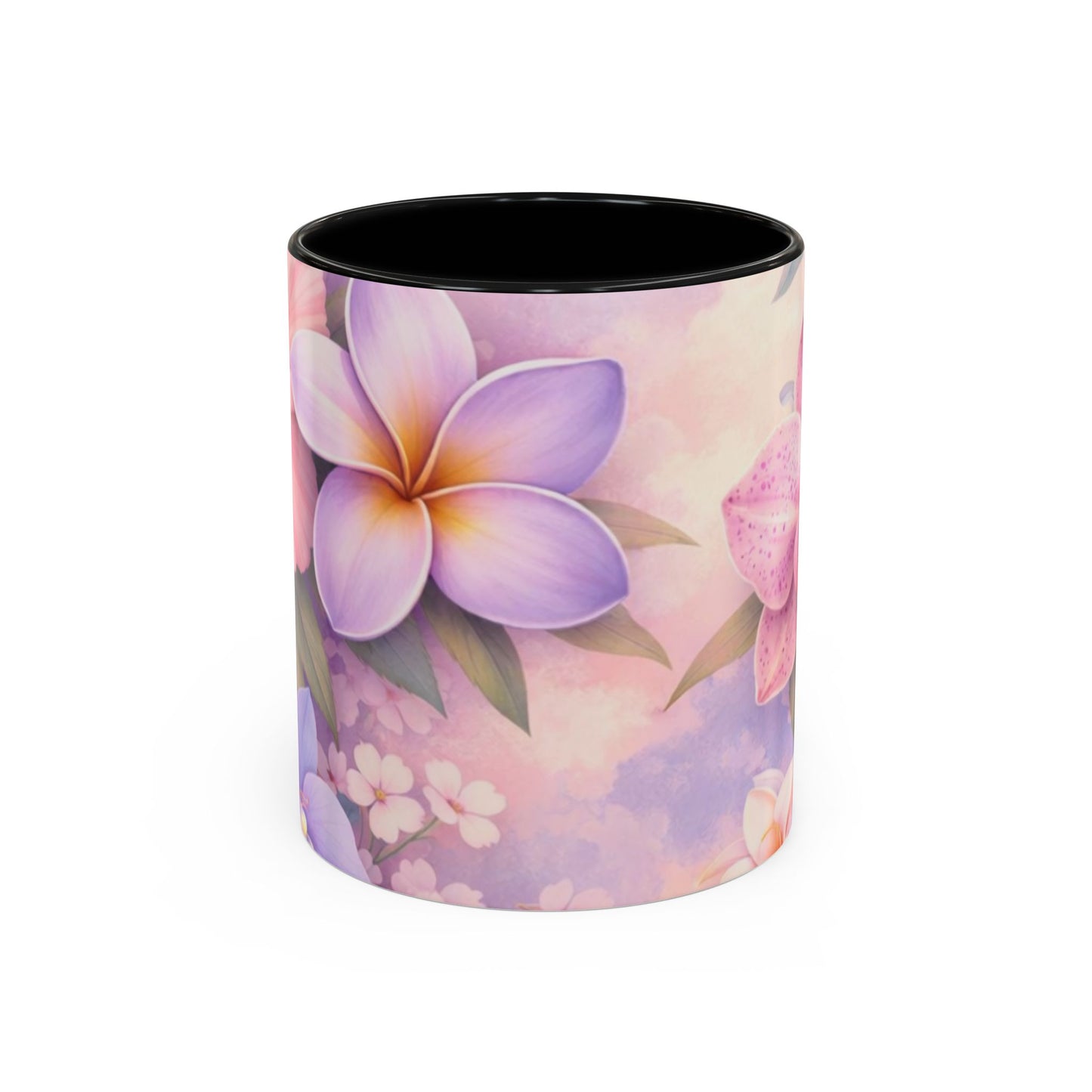 Tropical Orchid Floral Mug | Accent Coffee Mug 11oz 15oz