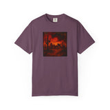 Red Desert Sunset T-shirt | Cactus Landscape, Moody Western Scene