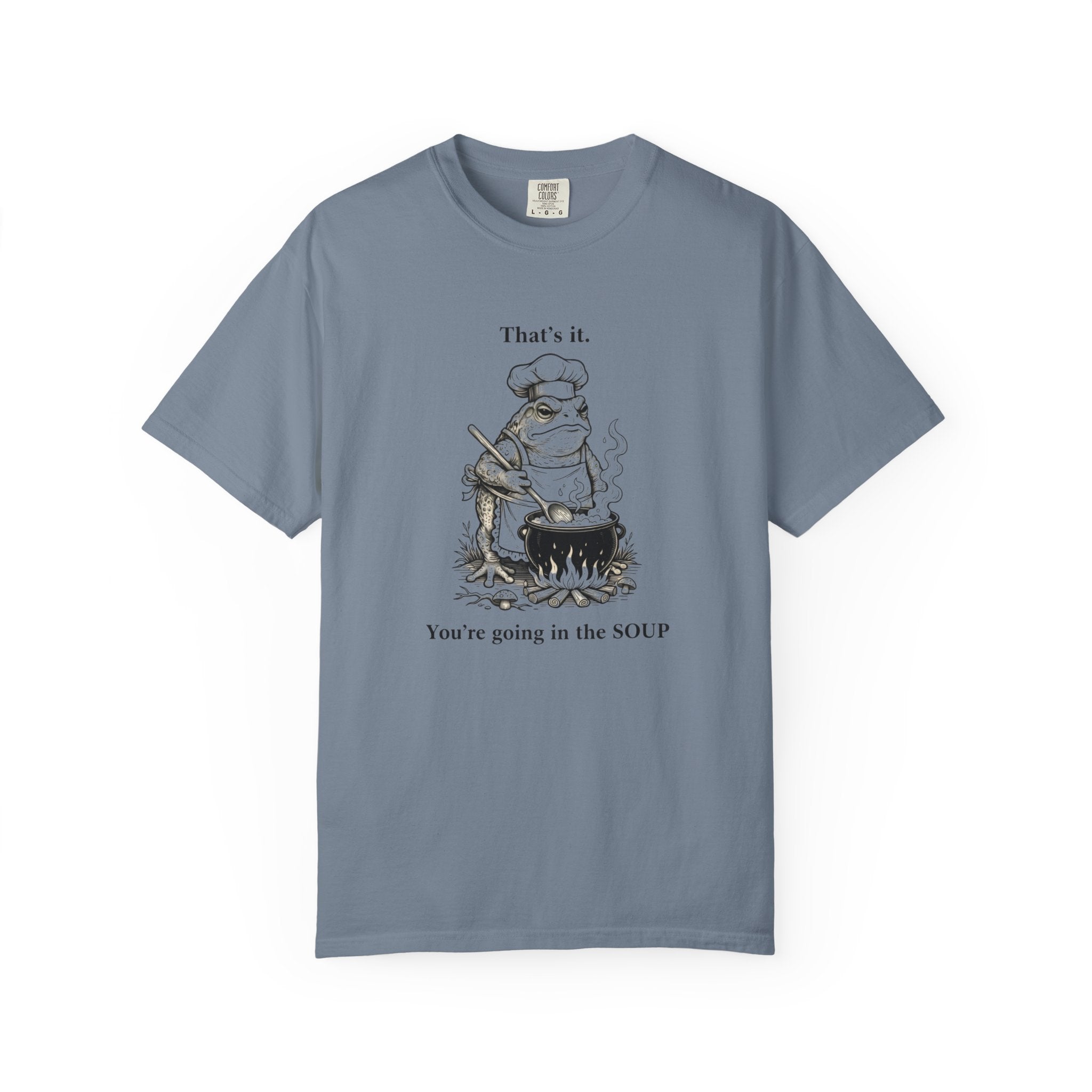 Funny Chef Frog Soup T-shirt | Toad Cooking Quote Tee