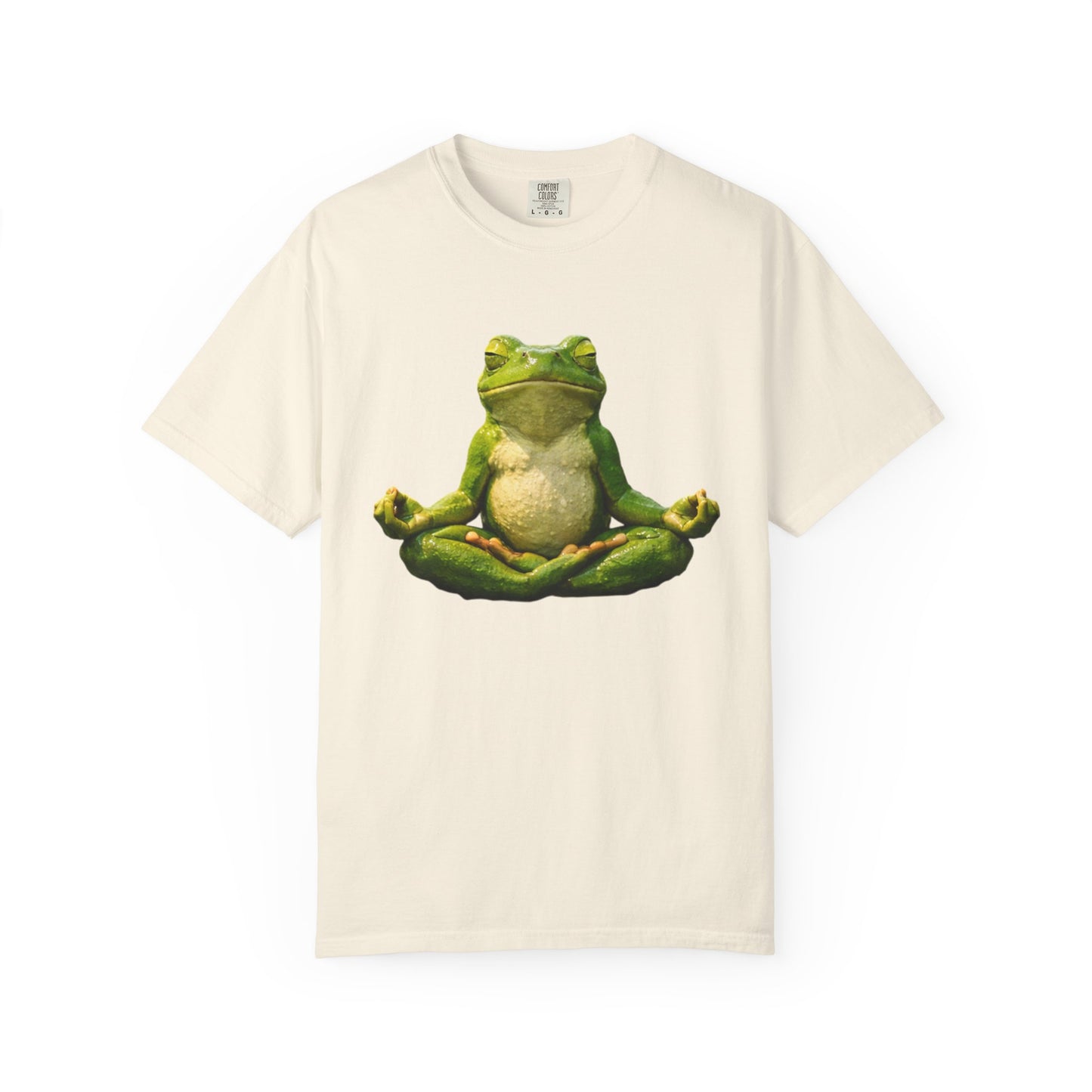 Meditating Frog T-shirt | Zen Yoga Frog Illustration, Relaxation Tee