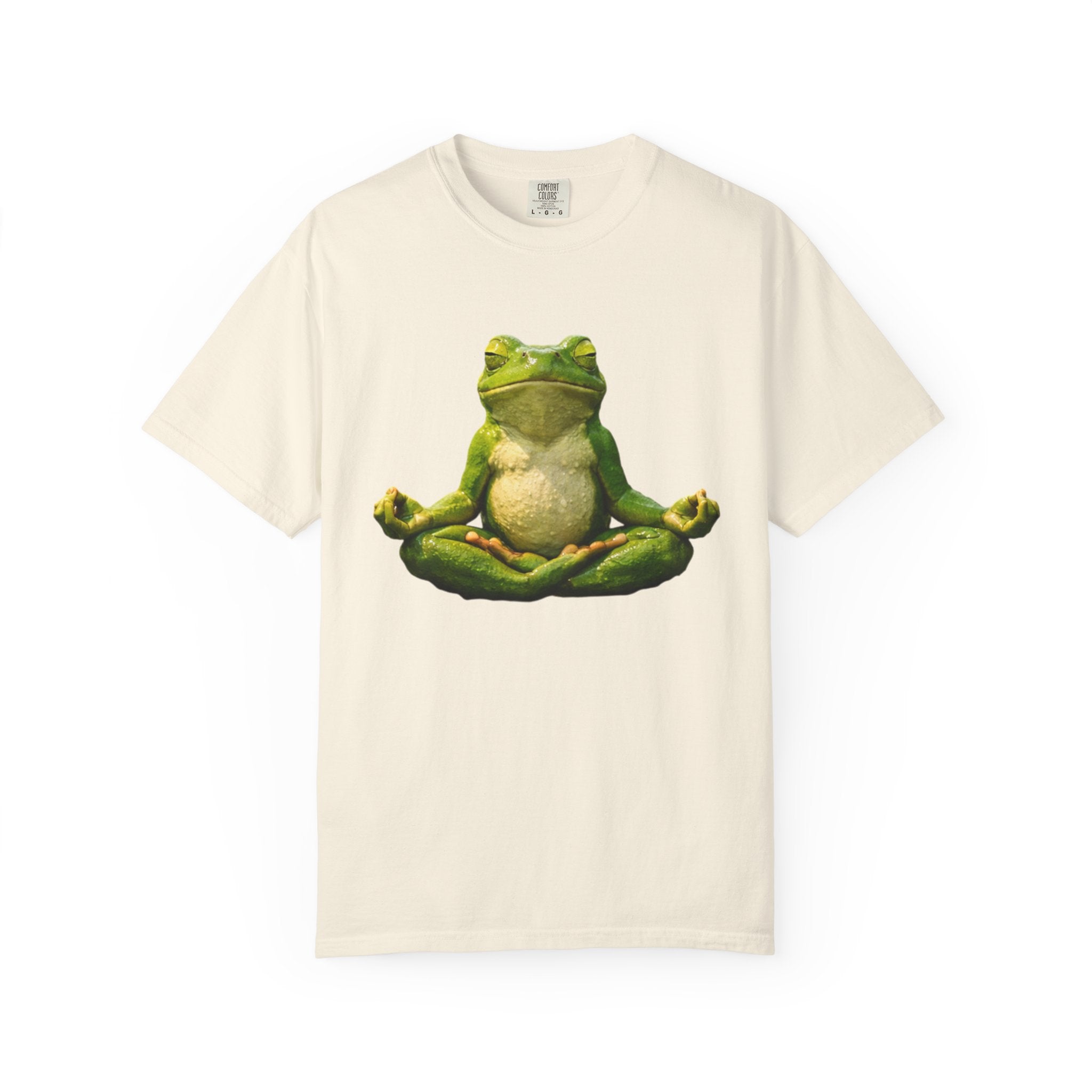 Meditating Frog T-shirt | Zen Yoga Frog Illustration, Relaxation Tee