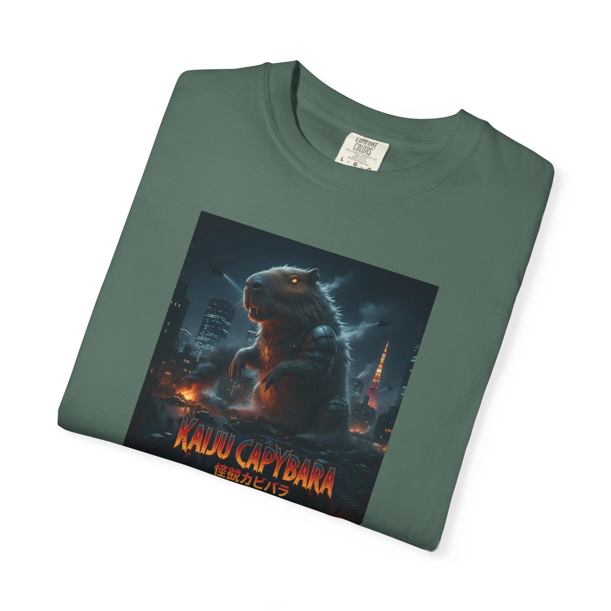 Kaiju Capybara T-shirt | Giant Monster Rodent Graphic Tee
