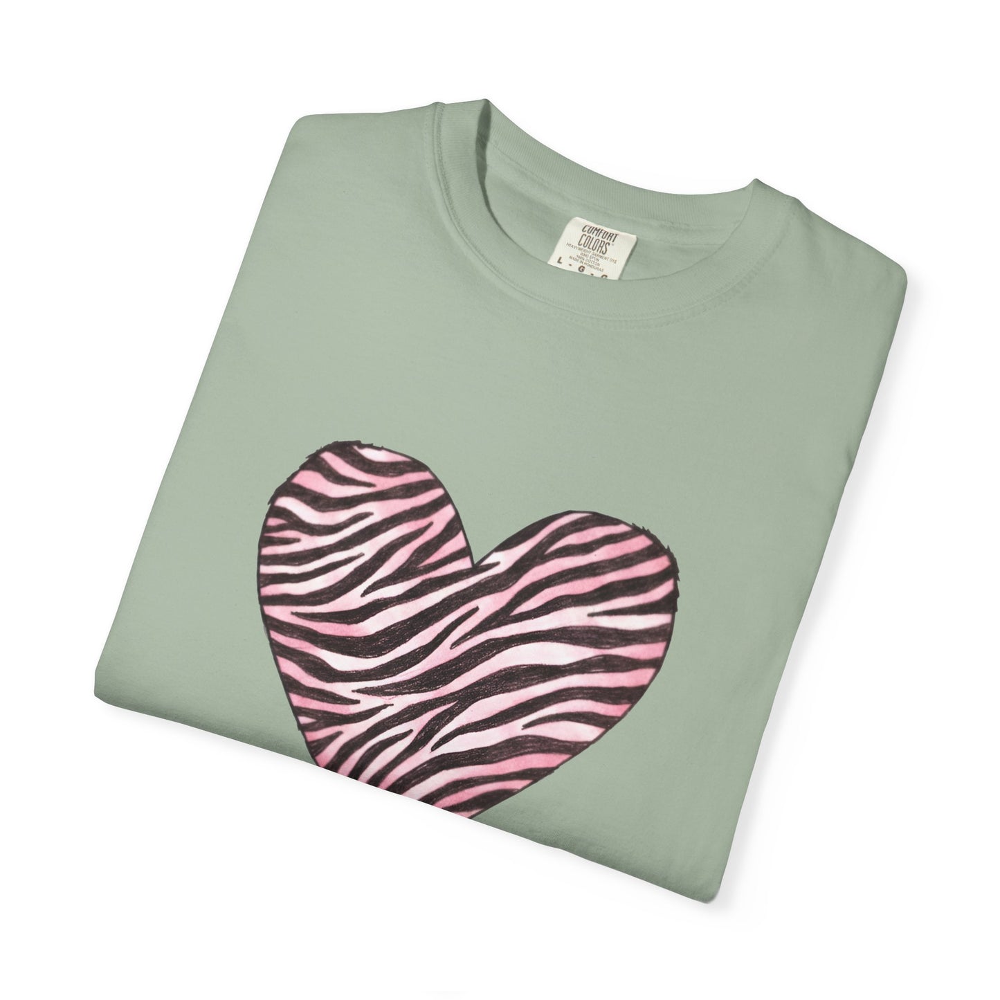 Pink Heart Zebra T-shirt | Romantic Zebra Heart Design
