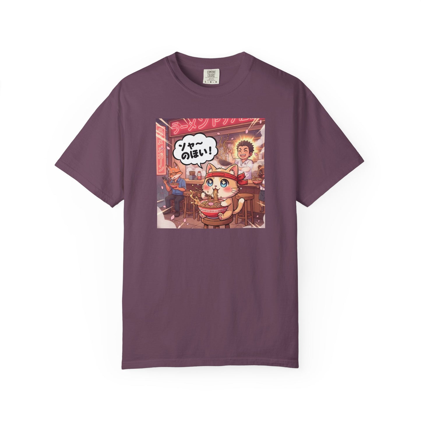 Kawaii Cat Ramen Shop T-Shirt | Anime Noodle Bar Illustration