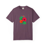 Tropical Hibiscus Floral Tee | Monstera Leaves, Bird of Paradise