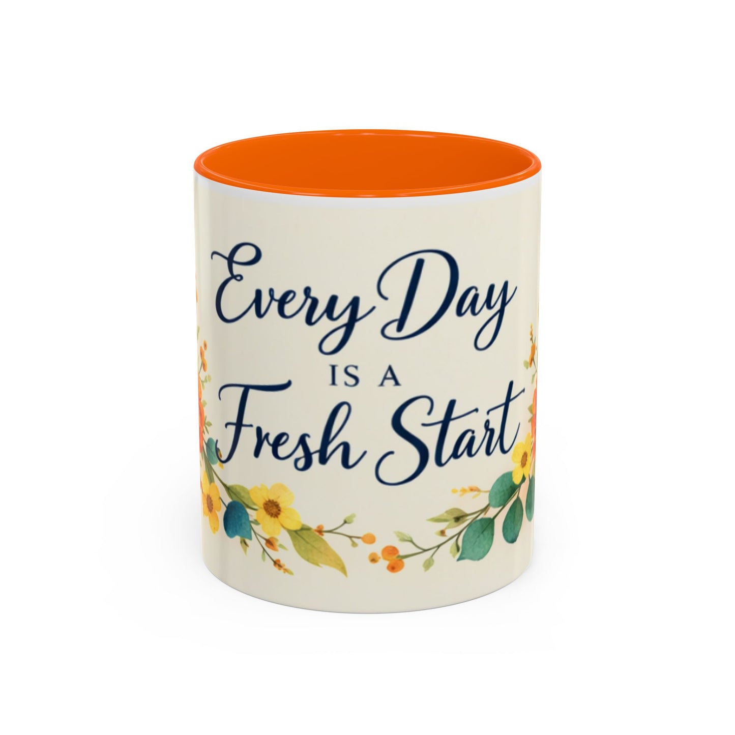 Every Day Is A Fresh Start mug | Floral sunflower coffee mug