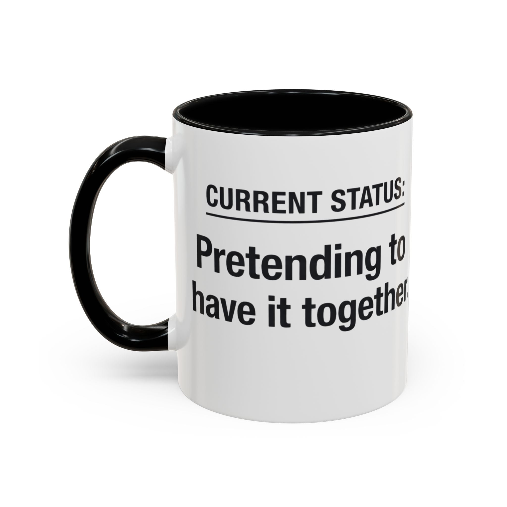 Current Status: Pretending to Have It Together mug | Accent Coffee Mug