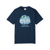 Arctic Rally Polar Bears Playing Pickleball T-Shirt | Northern Lights Illustration