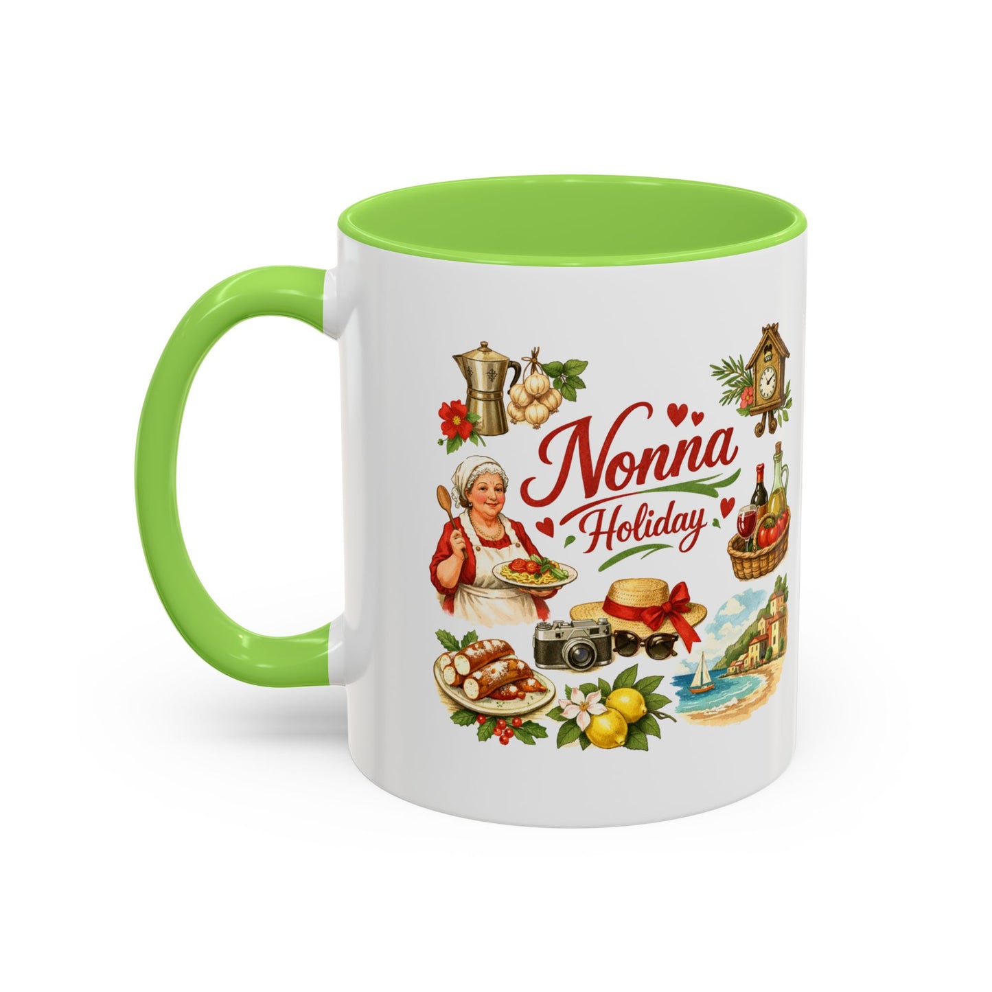 Nonna Holiday mug | Italian grandma kitchen design, vintage food icons
