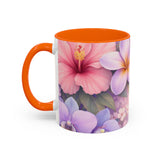 Tropical Orchid Floral Mug | Accent Coffee Mug 11oz 15oz