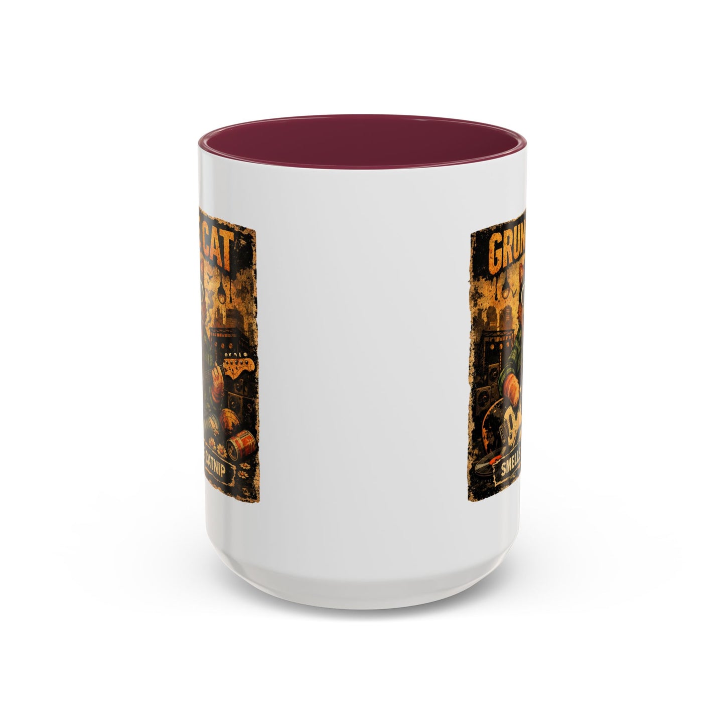 Grunge Cat Smells Like Catnip Mug | Ceramic Coffee Cup