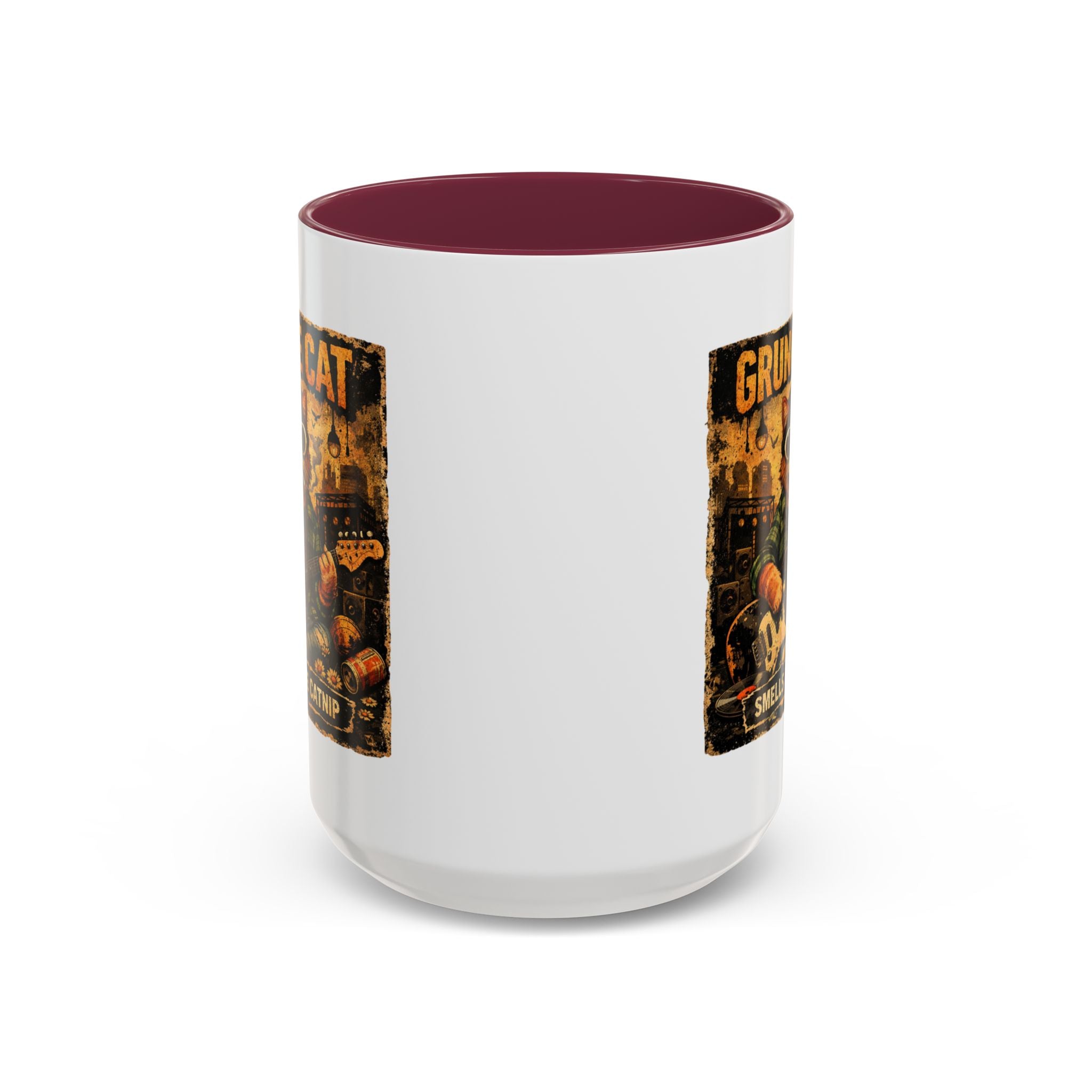 Grunge Cat Smells Like Catnip Mug | Ceramic Coffee Cup