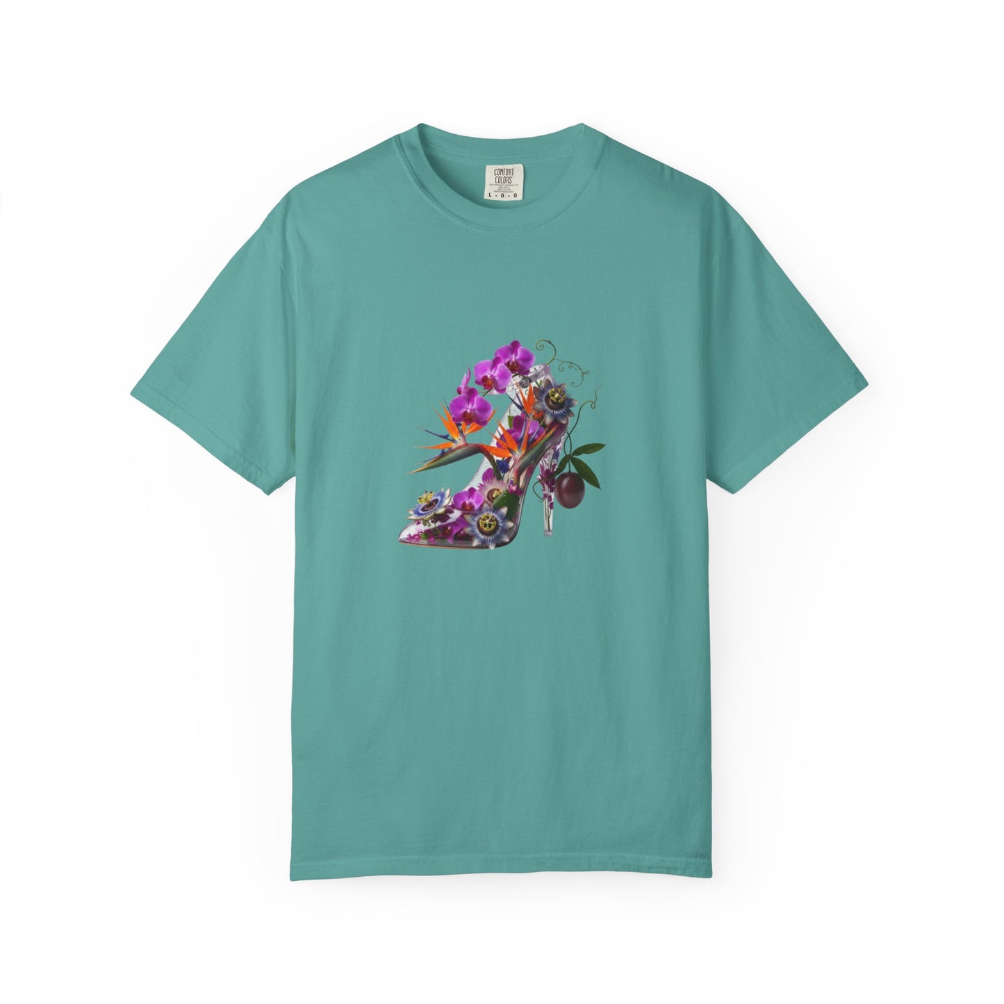 Floral High Heel Shoe T-shirt | Botanical Stiletto Graphic