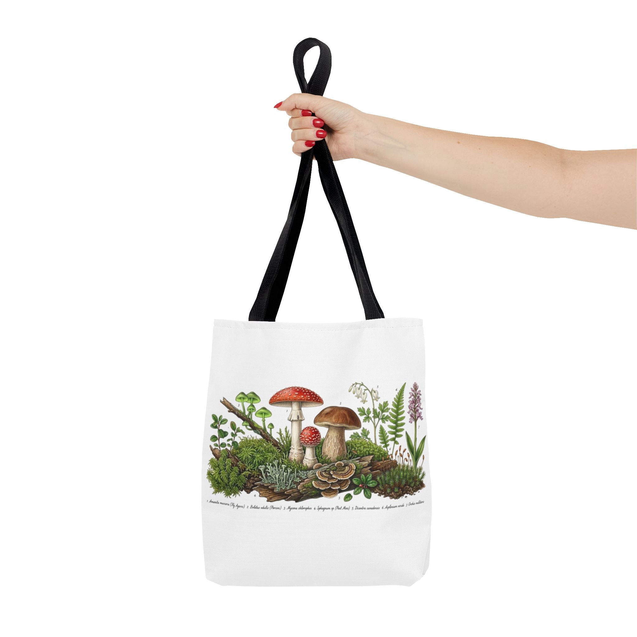 Vintage Mushroom Wildflower Specimen Study Tote Bag