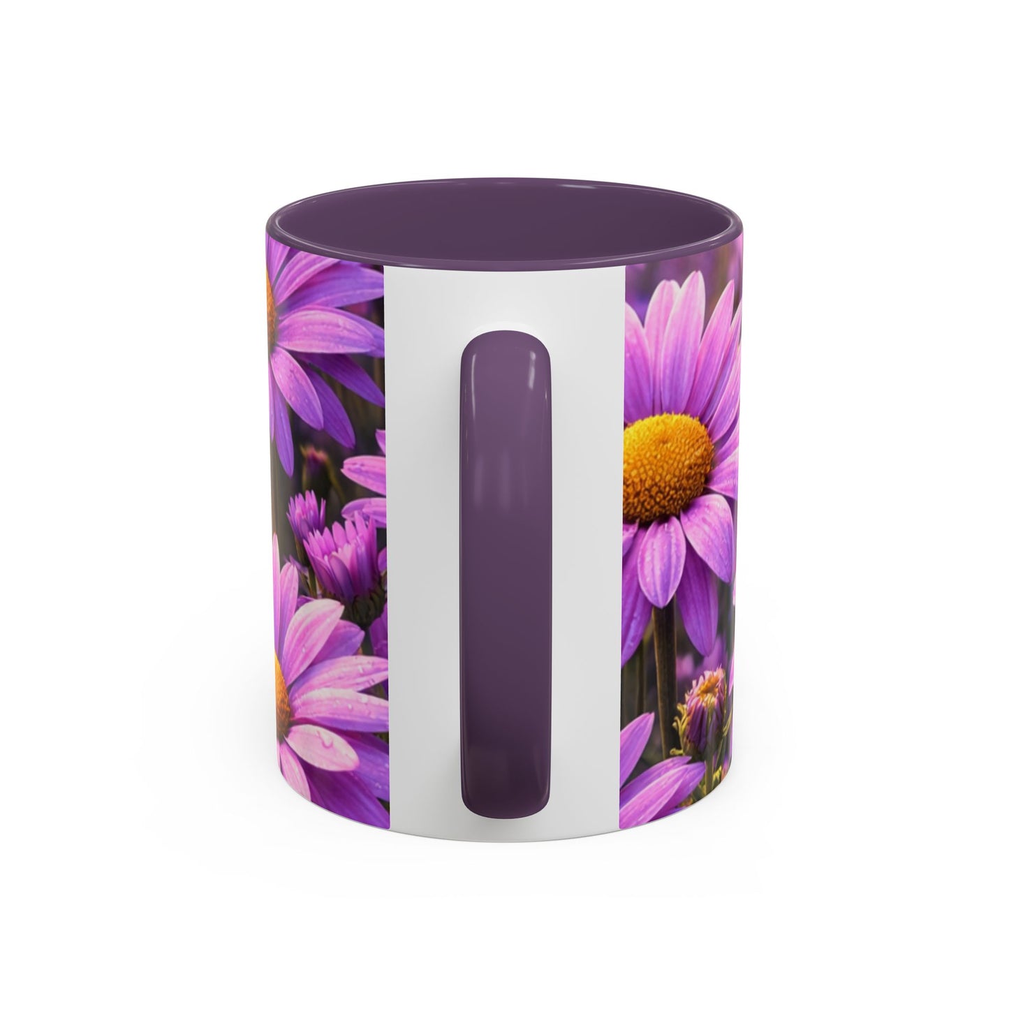Purple Daisy Floral Mug | Accent Coffee Mug 11oz 15oz