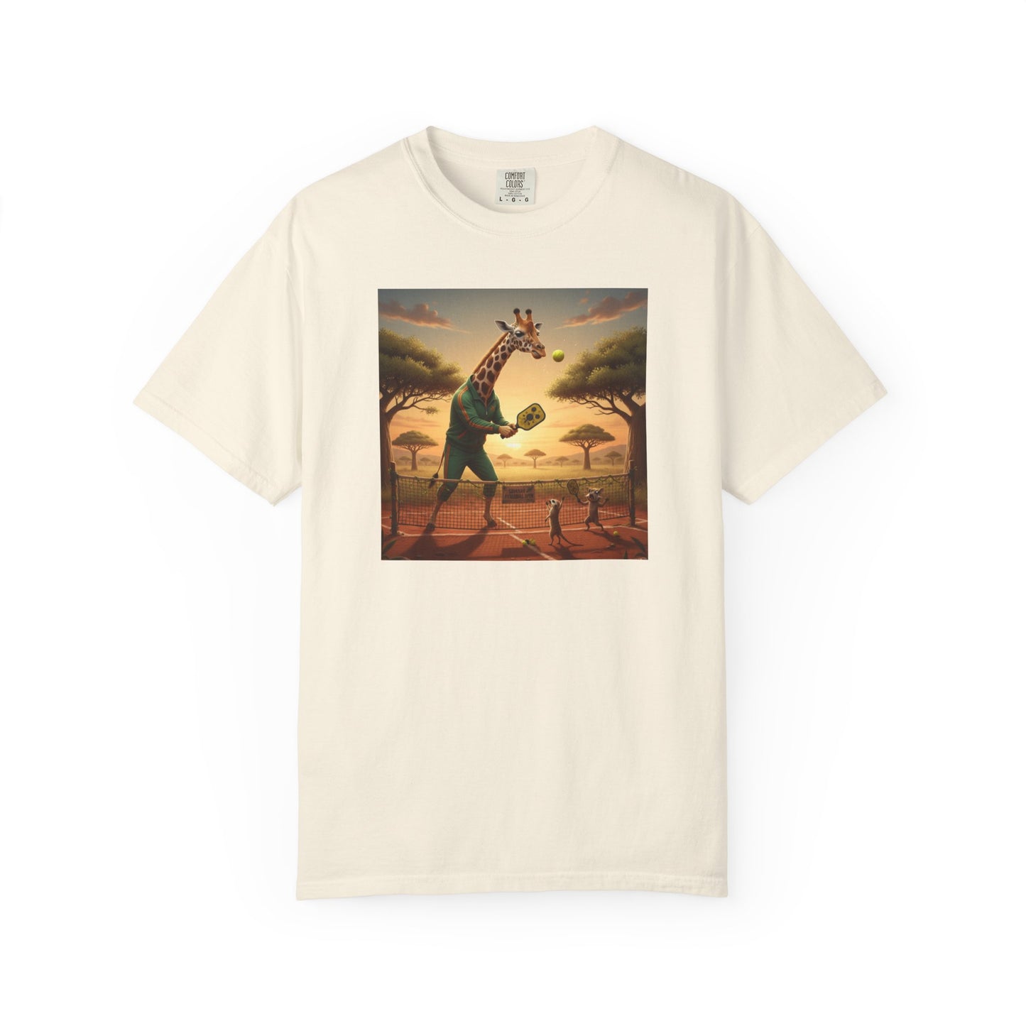 Long-Neck Larry  Pickleballer Unisex Garment-Dyed T-shirt