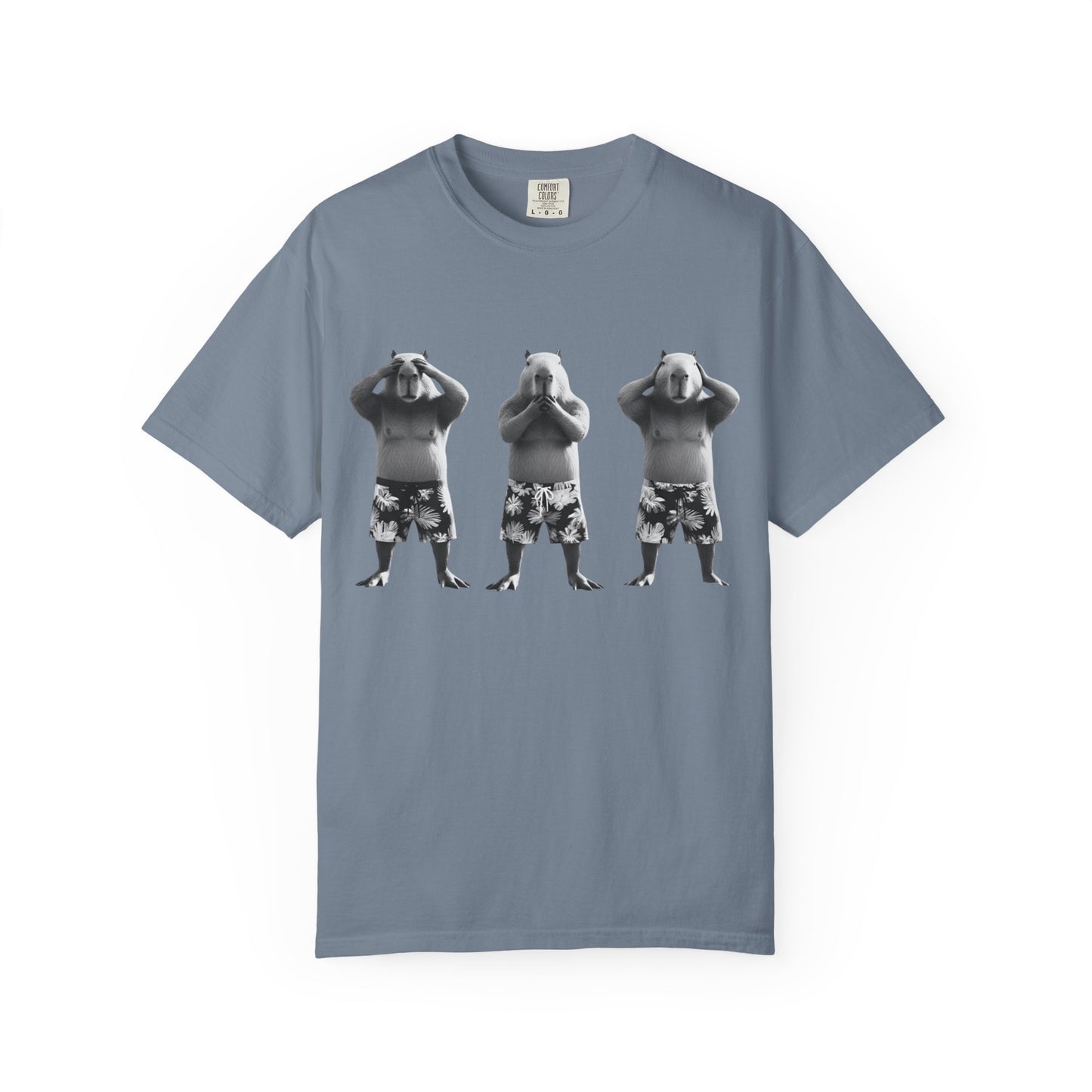 Capybara See No Evil Speak No Evil Hear No Evil T-shirt | Three Monkeys Graphic