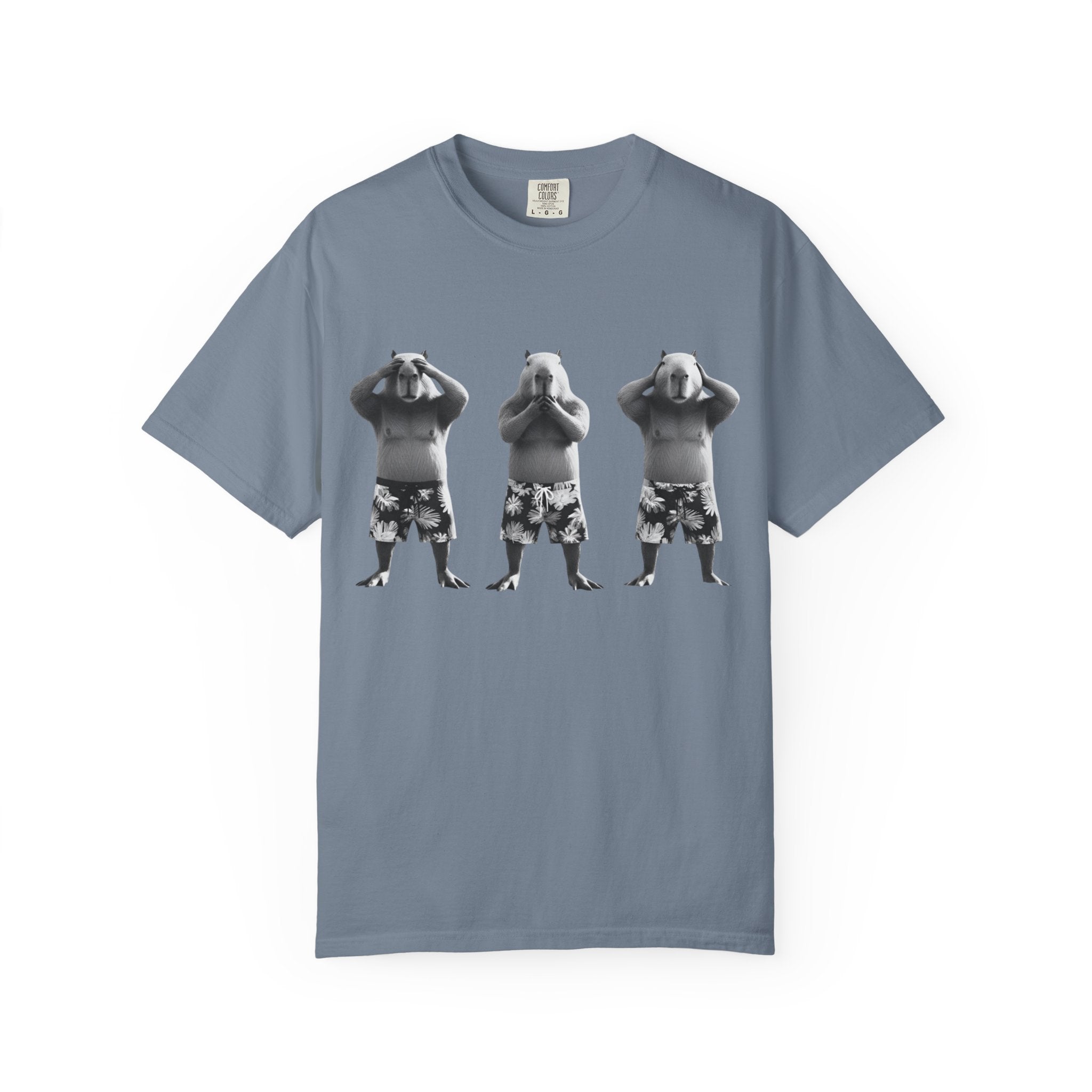 Capybara See No Evil Speak No Evil Hear No Evil T-shirt | Three Monkeys Graphic