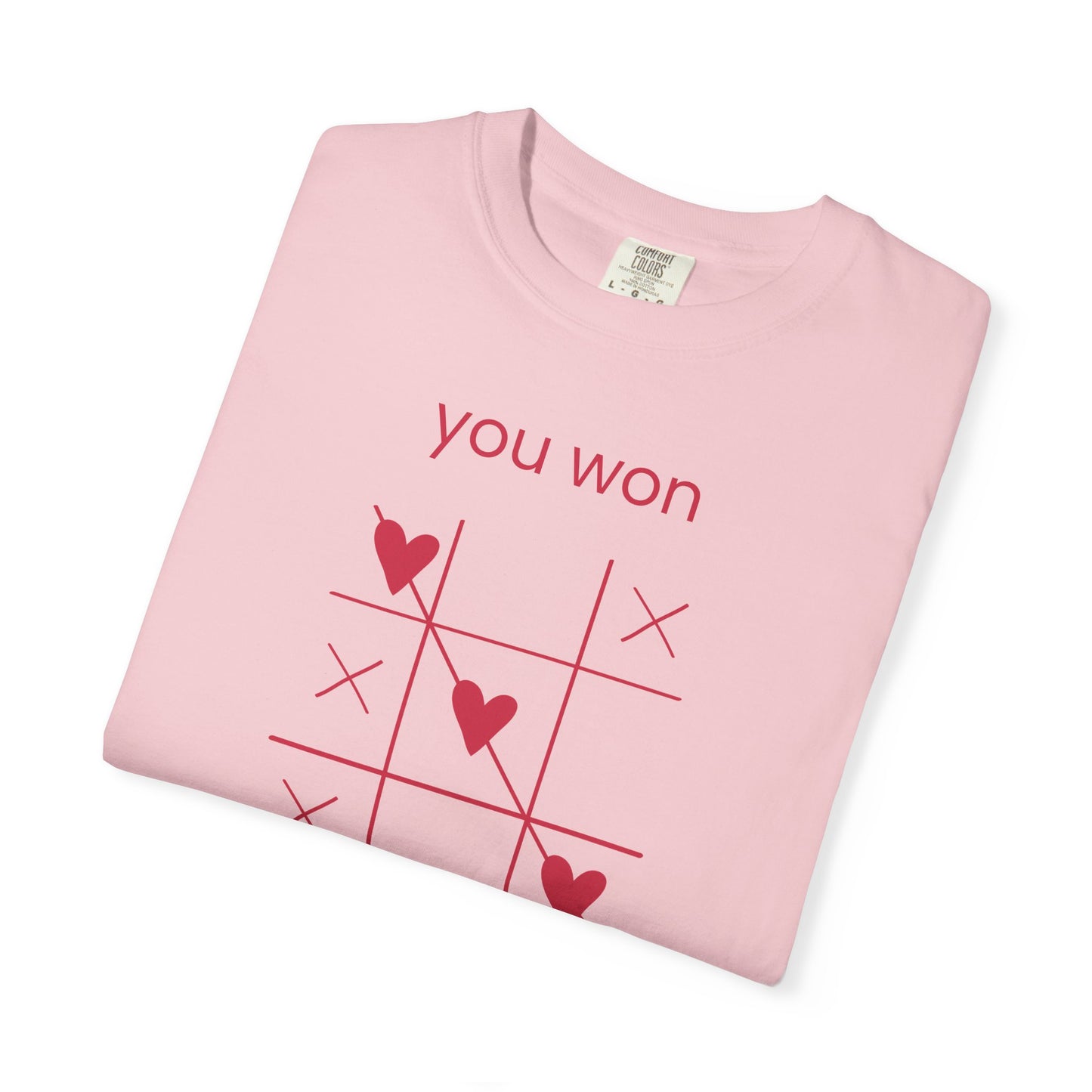 You Won My Heart tic tac toe T-shirt | Valentine heart game tee