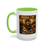 Grunge Cat Smells Like Catnip Mug | Ceramic Coffee Cup