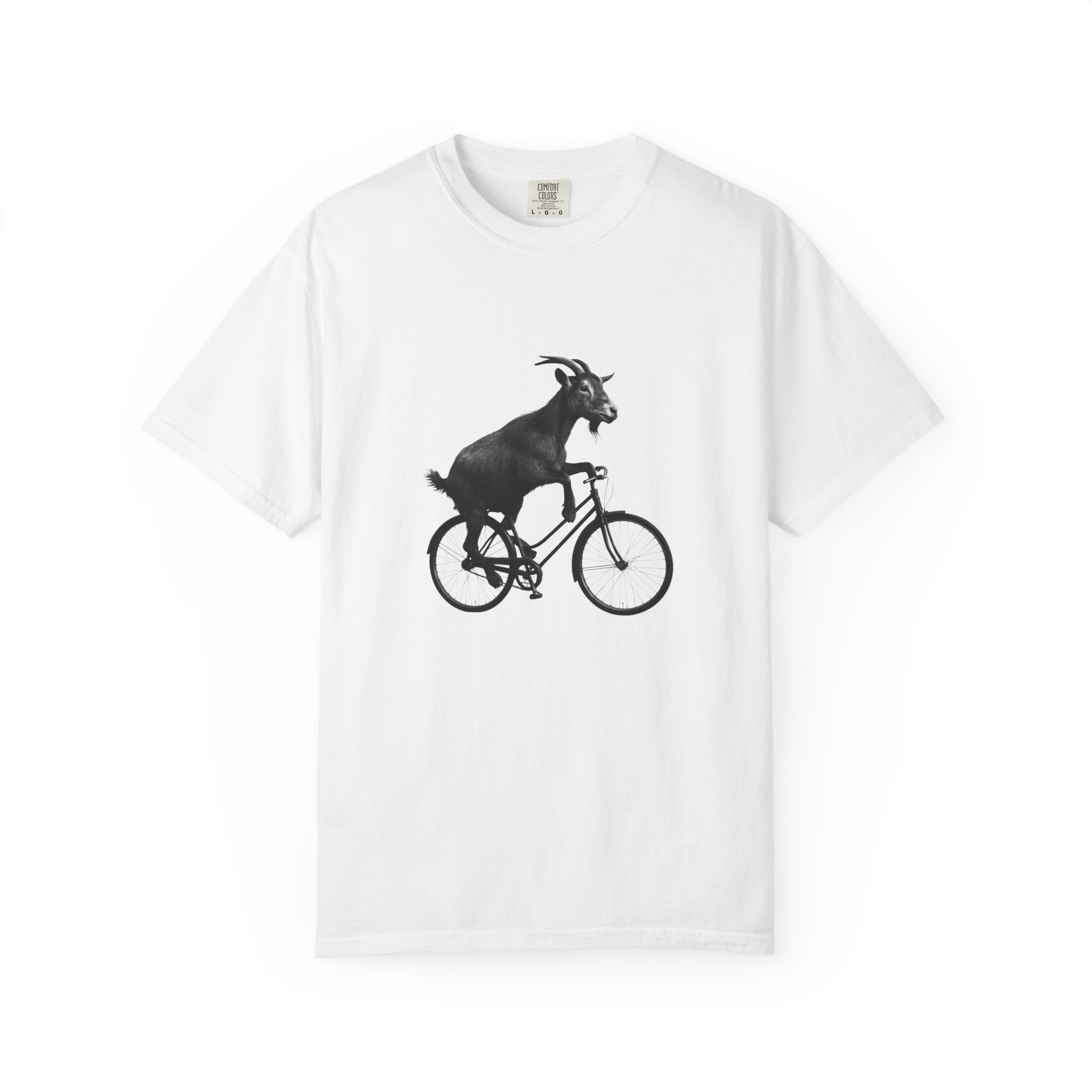 Goat Riding Bicycle T-shirt | Funny Animal Bike Tee