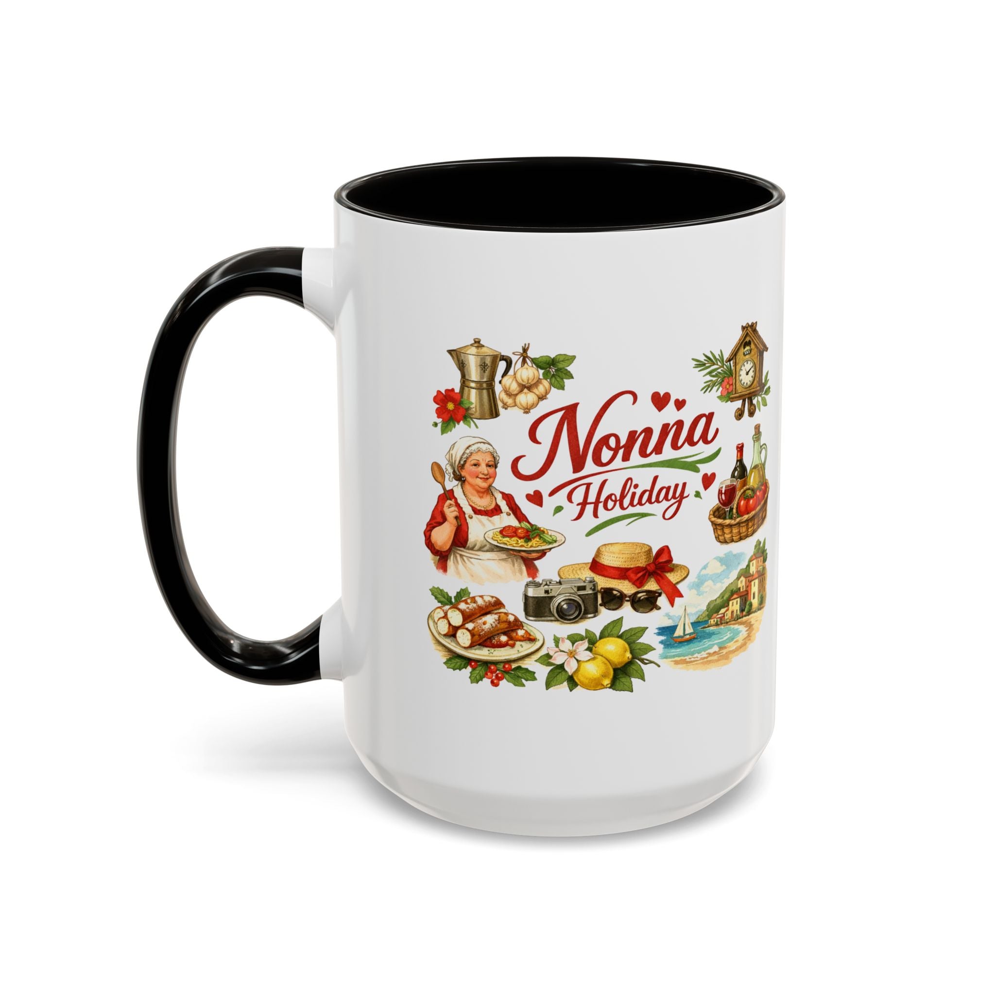 Nonna Holiday mug | Italian grandma kitchen design, vintage food icons