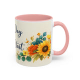 Every Day Is A Fresh Start mug | Floral sunflower coffee mug