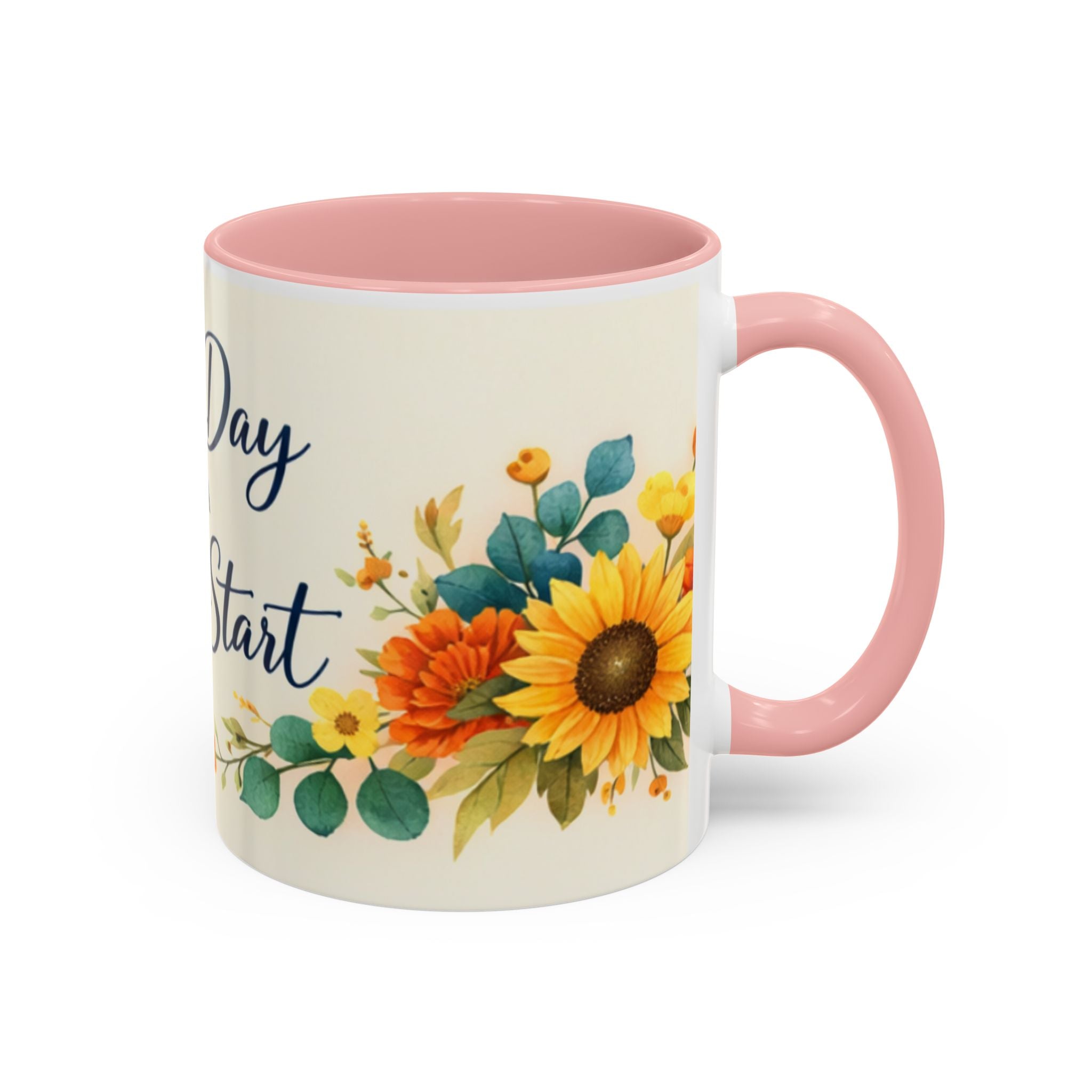 Every Day Is A Fresh Start mug | Floral sunflower coffee mug