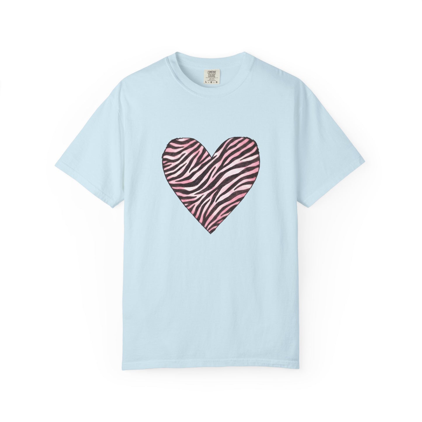 Pink Heart Zebra T-shirt | Romantic Zebra Heart Design