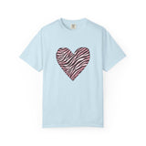 Pink Heart Zebra T-shirt | Romantic Zebra Heart Design