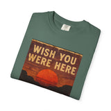 Wish You Were Here Sunset T-shirt | Vintage Sunset Graphic